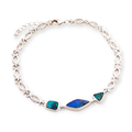 CELESTIAL EARTHSONG SOLID BOULDER OPAL STERLING SILVER BRACELET