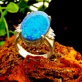 * 1 BLUE LAGOON 18KT GOLD  AND DIAMOND OPAL RING