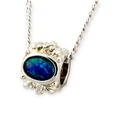 * 1 ASTRAL GYRO RADIANCE SWIVEL STERLING SILVER OPAL NECKLACE
