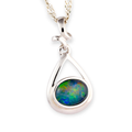 * 1 CELESTIAL OCEAN STERLING SILVER OPAL PENDANT