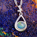 * 1 CELESTIAL OCEAN STERLING SILVER OPAL PENDANT