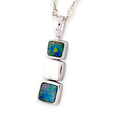 * 1 STARLIGHT DROP STERLING SILVER OPAL PENDANT