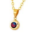 * 1 CELESTIAL AURORA RAINBOW 14KT GOLD OPAL CHARM