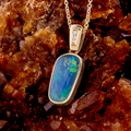 * 1 GARDEN AURORA 14KT YELLOW GOLD OPAL NECKLACE