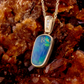 * 1 GARDEN AURORA 14KT YELLOW GOLD OPAL NECKLACE