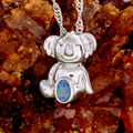 * 1 OUTBACK KOALA STERLING SILVER OPAL CHARM PENDANT