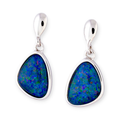 * 1 STARDUST NEBULA FLARE STERLING SILVER OPAL EARRINGS