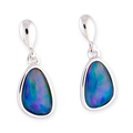 * 1 CELESTIAL AURORA 18KT GOLD PLATED OPAL DROP EARRINGS