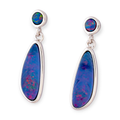 * 1  VIOLET HALO COUTURE STERLING SILVER OPAL DROP EARRINGS