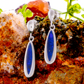 * 1 VIOLET COSMIC FALL STERLING SILVER OPAL DROP EARRINGS