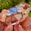 * COSMIC OUTBACK 18KT GOLD PLATED OPAL RING