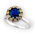 * CELESTIAL OCEAN SWIVEL STERLING SILVER OPAL RING