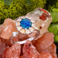 * CELESTIAL OCEAN SWIVEL STERLING SILVER OPAL RING