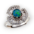 * ASTRAL TIDAL MOTION STERLING SILVER OPAL RING