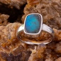 * CELESTIAL OPALTON  BOULDER OPAL STERLING SILVER OPAL RING