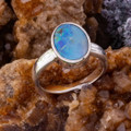 * OUTBACK OPALTON BOULDER OPAL STERLING SILVER OPAL RING