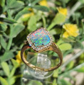 MOUNTAIN HIGH 14KT GOLD BOULDER OPAL RING