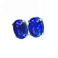 NIGHT SKY STERLING SILVER NATURAL LIGHTNING RIDGE AUSTRALIAN OPAL EARRINGS