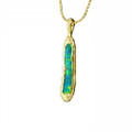 ROMAN'S MIRACLE 18KT  GOLD & DIAMOND NATURAL AUSTRALIAN OPAL NECKLACE