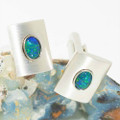 BALLROOM BLAST STERLING SILVER OPAL CUFFLINKS