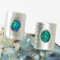 ELECTRIC AFFAIR STERLING SILVER AUSTRALIAN OPAL CUFFLINKS