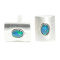 ELECTRIC AFFAIR STERLING SILVER AUSTRALIAN OPAL CUFFLINKS