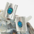 ENCHANTED TREEHOUSE STERLING SILVER GENUINE AUSTRALIAN OPAL CUFFLINKS