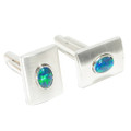 ENCHANTED TREEHOUSE STERLING SILVER GENUINE AUSTRALIAN OPAL CUFFLINKS