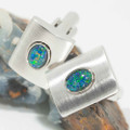 SKY GRASS LOVE STERLING SILVER OPAL CUFFLINKS SKY GRASS LOVE STERLING SILVER OPAL CUFFLINKS
