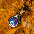 * 1 KISSED POWDER 14KT GOLD AUSTRALIAN OPAL NECKLACE