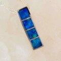 DEEP SEA 14KT WHITE GOLD AUSTRALIAN OPAL NECKLACE