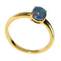 1 NOVA BLAST GOLD PLATED AUSTRALIAN OPAL RING