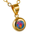 REFLECT OCEAN 14KT YELLOW GOLD AUSTRALIAN OPAL NECKLACE