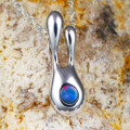 COSMIC OPULENCE STERLING SILVER AUSTRALIAN OPAL NECKLACE COSMIC OPULENCE STERLING SILVER AUSTRALIAN OPAL NECKLACE