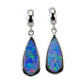 BLOSSOMING BLISS STERLING SILVER AUSTRALIAN OPAL DROP  EARRINGS