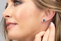 *1 STAR LIGHT 14KT YELLOW GOLD AUSTRALIAN  OPAL STUD EARRINGS
