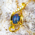 MERRY GO ROUND 18KT YELLOW GOLD PLATED AUSTRALIAN  OPAL NECKLACE