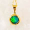 OCEAN GLOW 14KT YELLOW GOLD AUSTRALIAN OPAL NECKLACE OCEAN GLOW 14KT YELLOW GOLD AUSTRALIAN OPAL NECKLACE