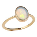 RAINBOW CLEAR 14KT YELLOW GOLD AUSTRALIAN OPAL RING