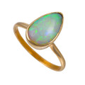 TEARDROP FROM HEAVEN 14KT YELLOW GOLD AUSTRALIAN OPAL RING