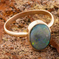 HIGH LIGHT 14KT YELLOW GOLD AUSTRALIAN OPAL RING