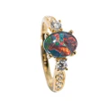 *1 A ROYAL LUXE14KT YELLOW GOLD PLATED AUSTRALIAN  OPAL RING
