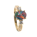 *1 A ROYAL LUXE14KT YELLOW GOLD PLATED AUSTRALIAN  OPAL RING