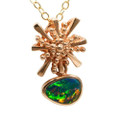 BRIGHT PRINCESS 14KT ROSE GOLD AUSTRALIAN OPAL NECKLACE
