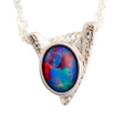 GLITTER PARADISE STERLING SILVER AUSTRALIAN OPAL PENDANT