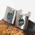HOOKED ON YOU STERLING SILVER AUSTRALIAN OPAL CUFFLINKS