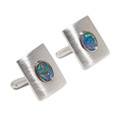 HOOKED ON YOU STERLING SILVER AUSTRALIAN OPAL CUFFLINKS HOOKED ON YOU STERLING SILVER AUSTRALIAN OPAL CUFFLINKS
