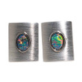 CHIEF'S CHAIR STERLING SILVER AUSTRALIAN OPAL CUFFLINKS