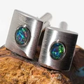 CHIEF'S CHAIR STERLING SILVER AUSTRALIAN OPAL CUFFLINKS