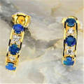 COUTURE GOLD PLATED AUSTRALIAN OPAL DROP EARRINGS